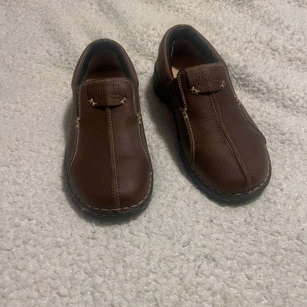 Drew Jackson Women Brown Tumbled Leather Slip-On Women Sz 8 M US 39 EU Mules